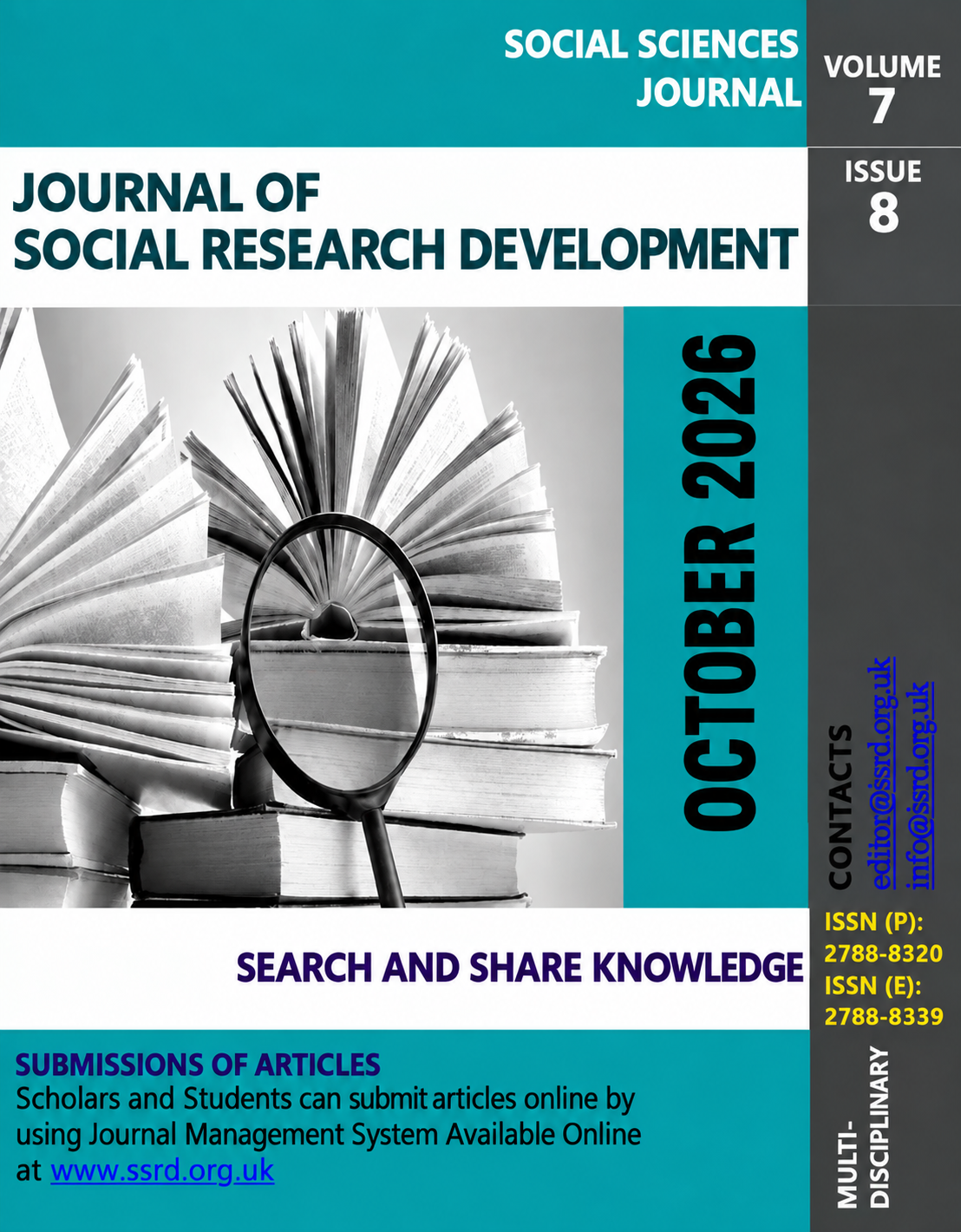 					View Vol. 7 No. 8 (2026): JOURNAL OF SOCIAL RESEARCH DEVELOPMENT
				